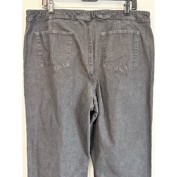 Vtg Eileen Fisher Women Denim Pants Sz 1X Charcoal Gray Straight Leg Minimalist - Picture 5 of 7